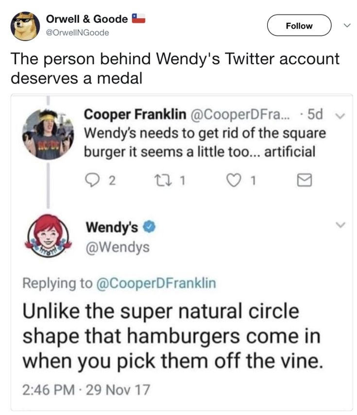 Wendy's social media